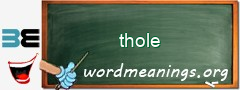 WordMeaning blackboard for thole